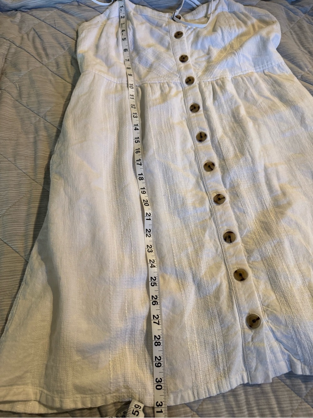 Universal Thread White Textured Button Front Sundress - Picture 9 of 14